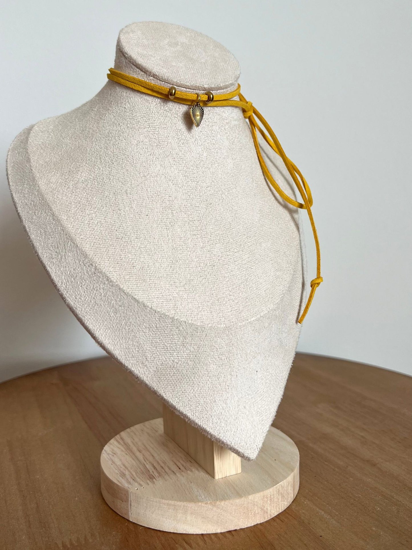 Choker Senape Gold Heart