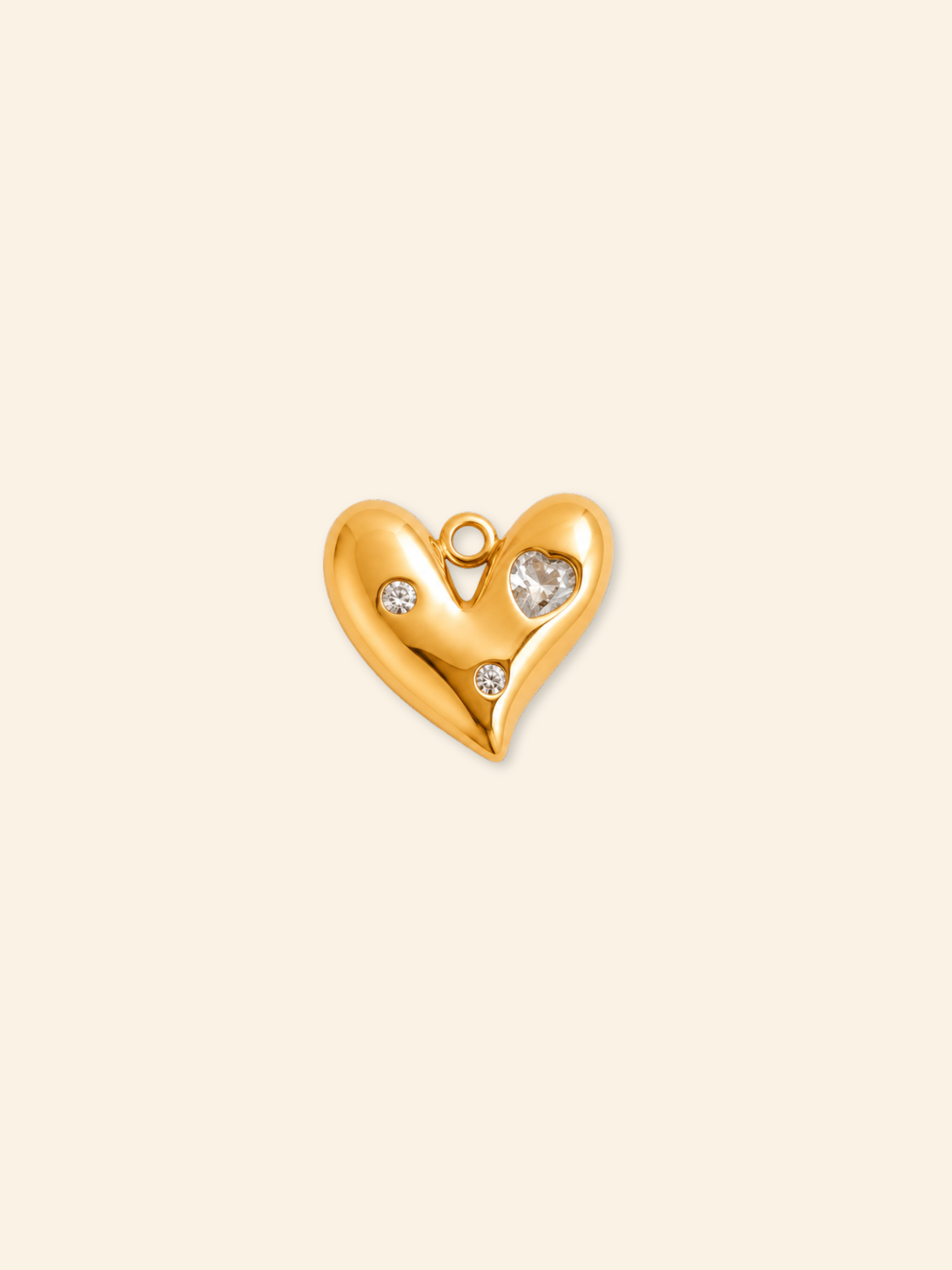 Ciondolo Cuore Strass