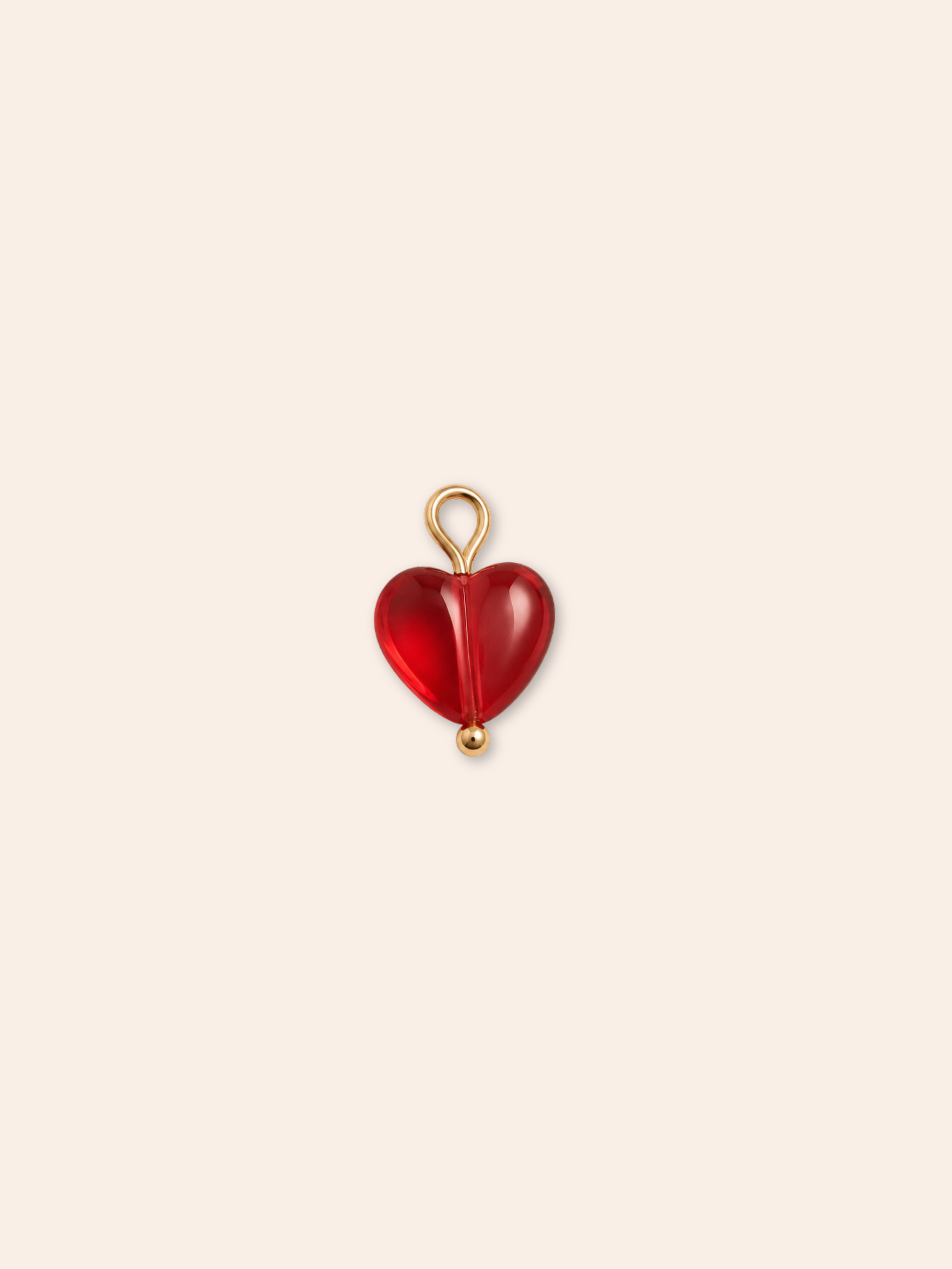 Ciondolo Cuore Rosso - Acrilico