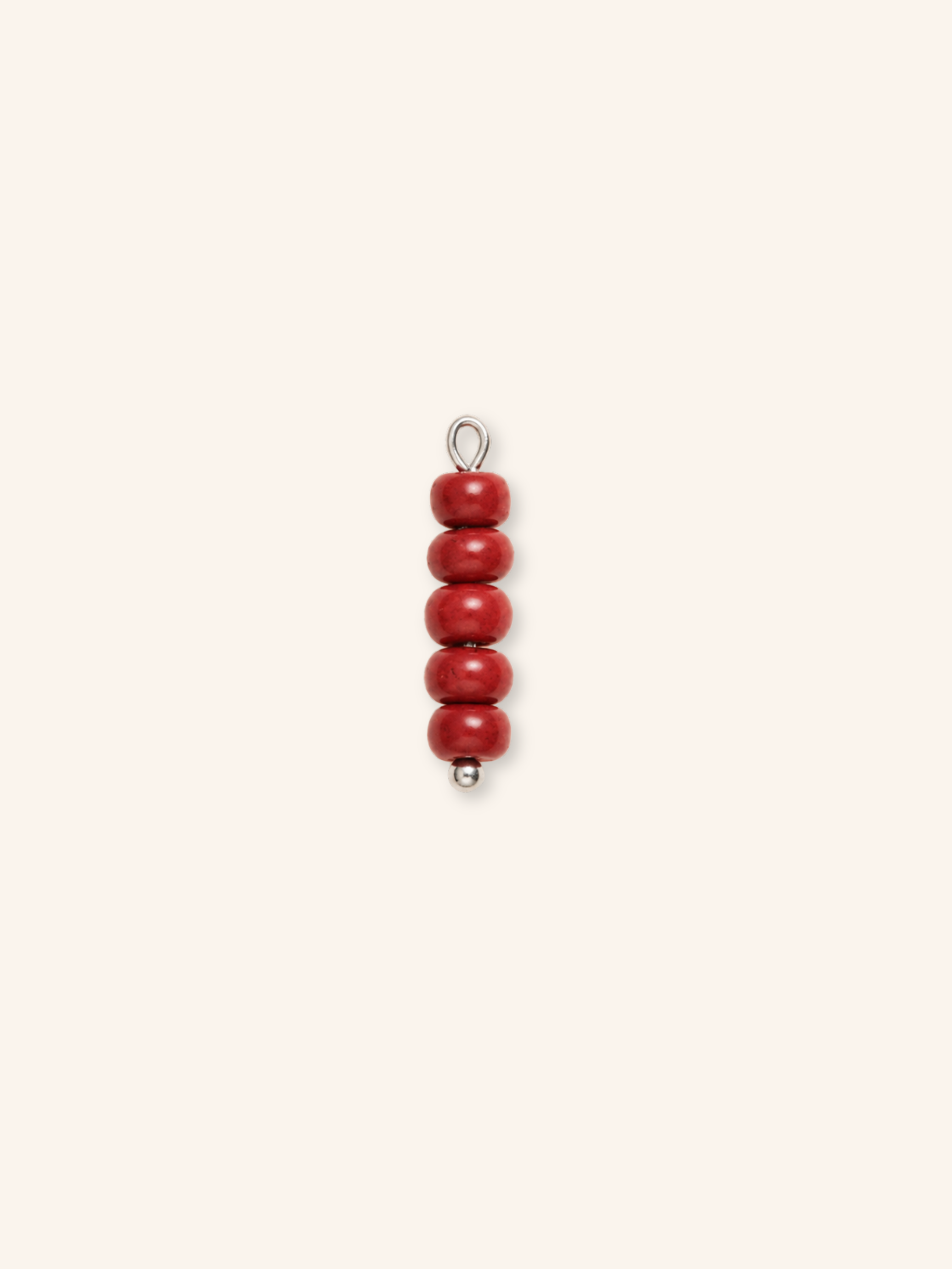 Ciondolo Perline Rosse