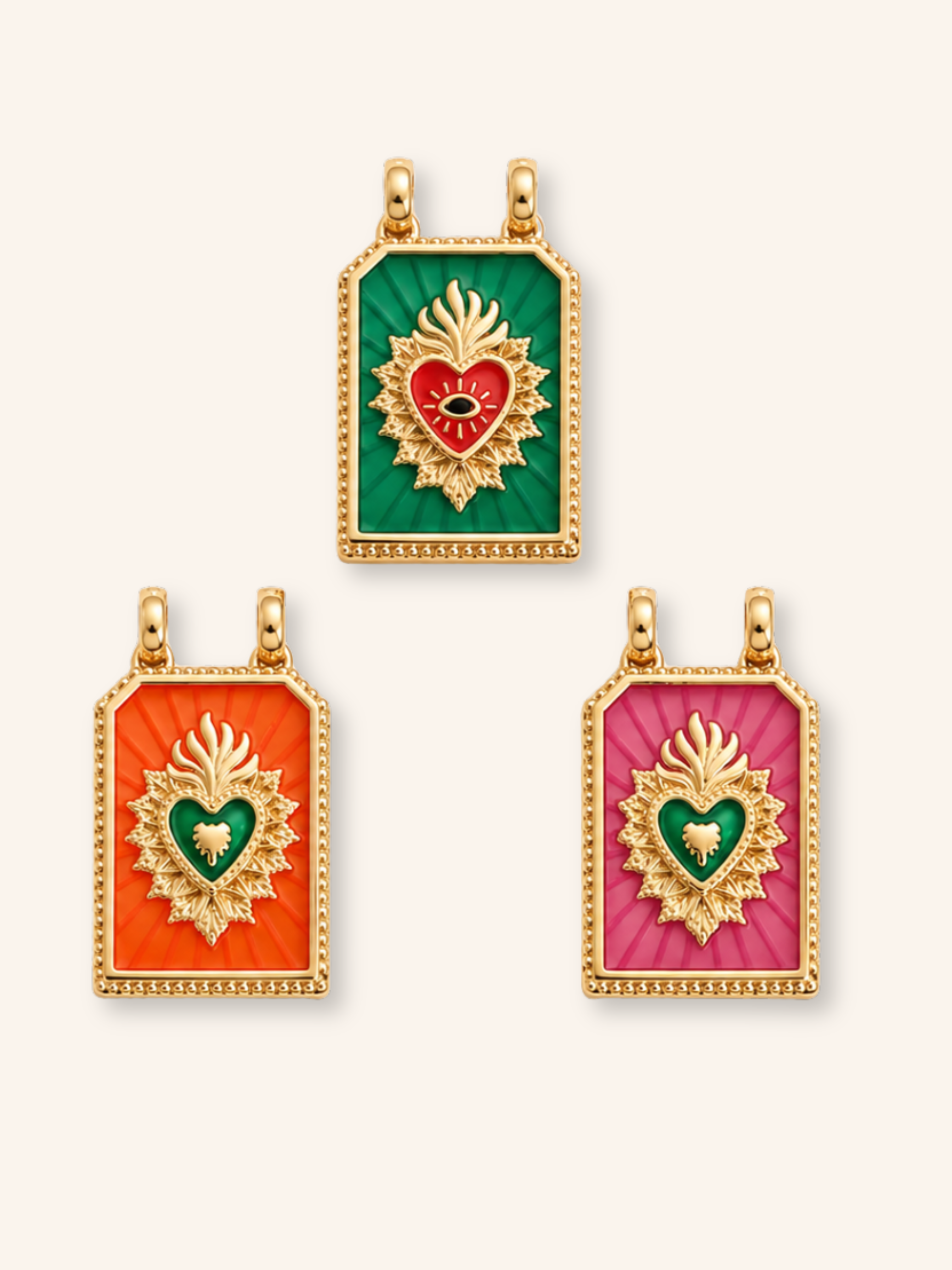 Ciondolo Medaglia Cuore Sacro