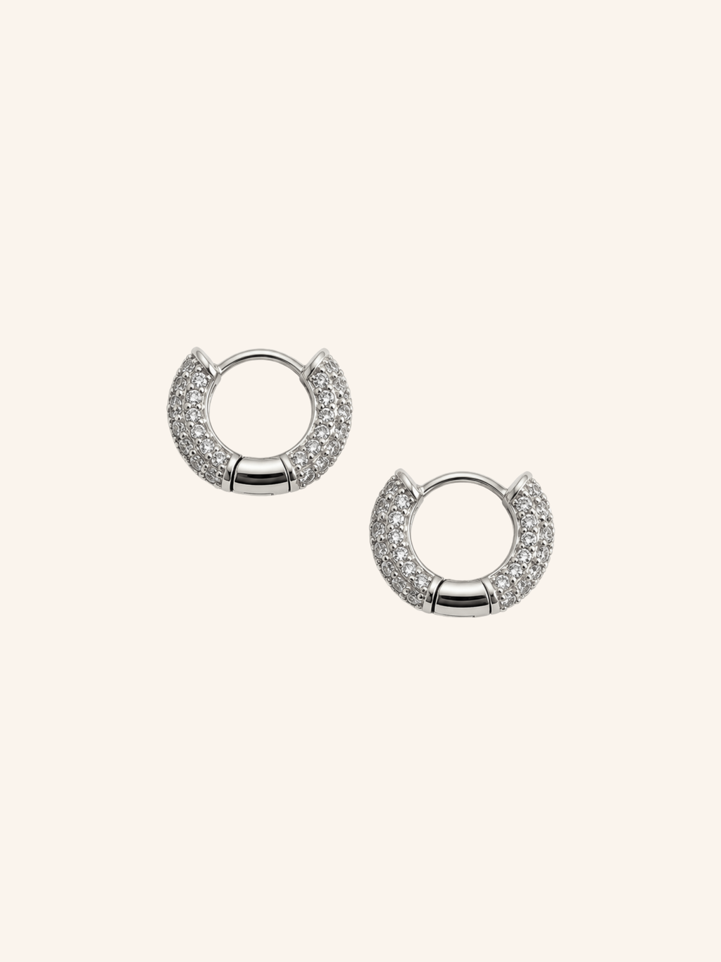 Orecchini Hoop Cristallo