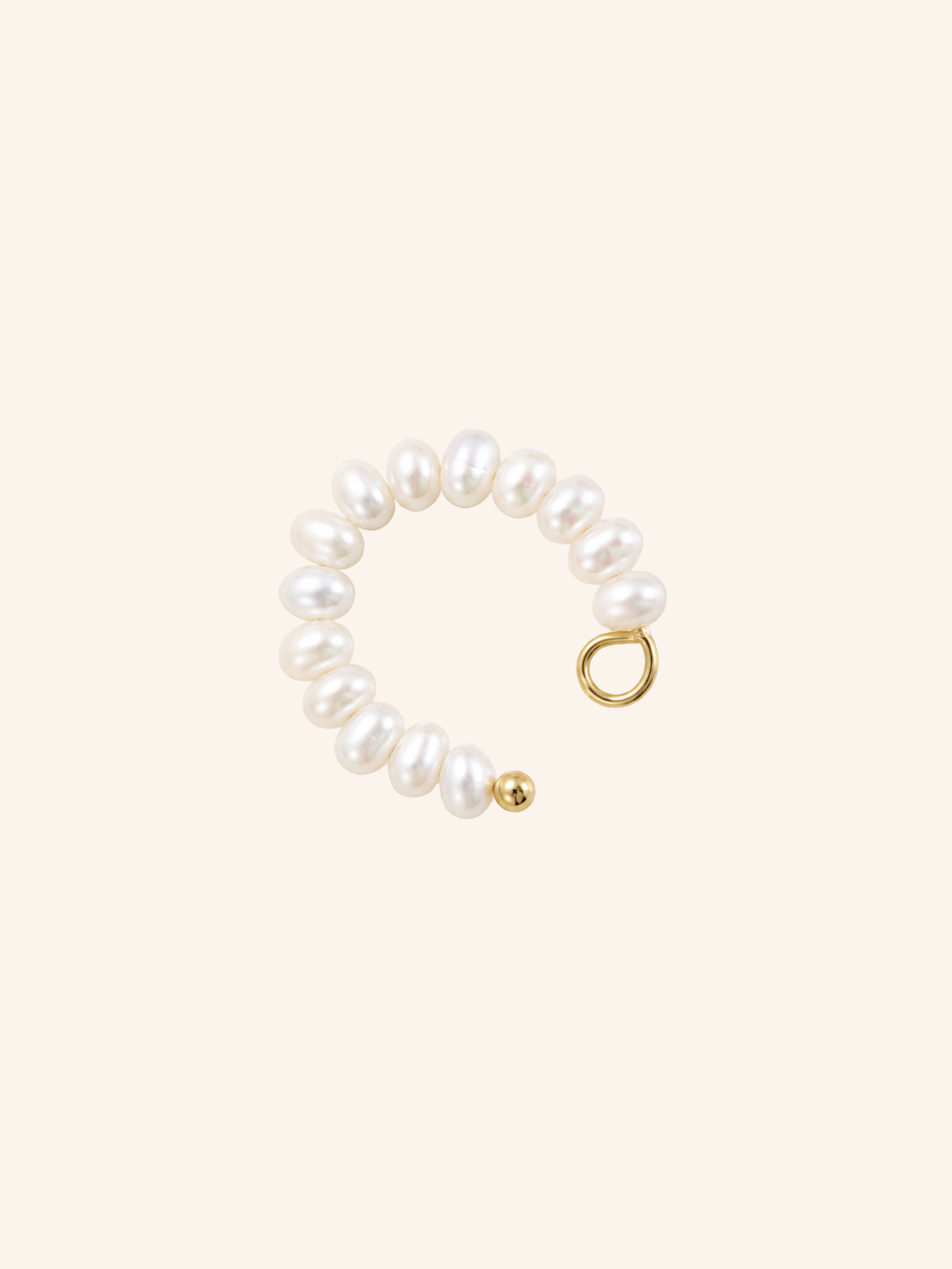 Ear Cuff Perle di Acqua Dolce – Handmade