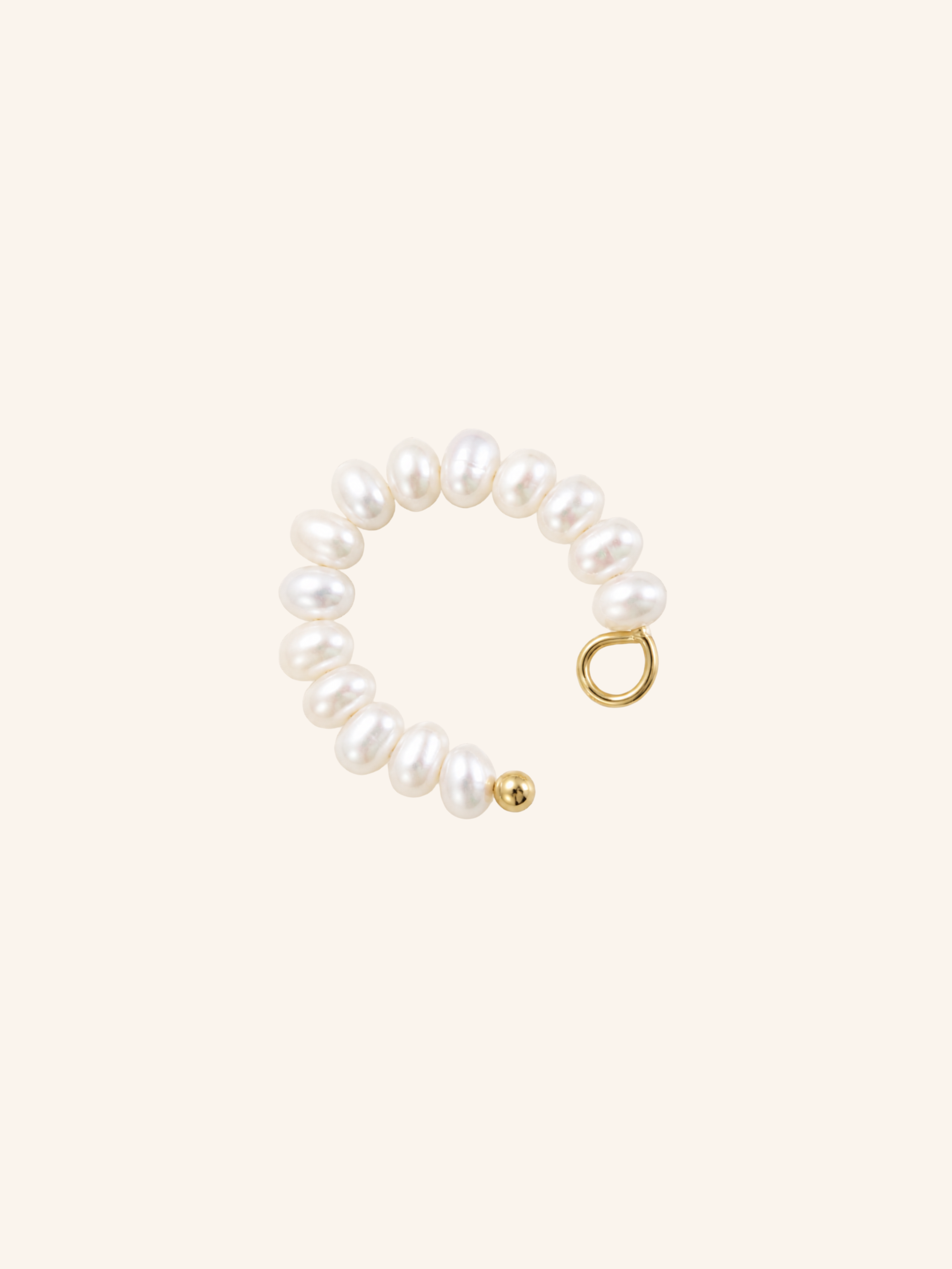 Ear Cuff Perle di Acqua Dolce – Handmade