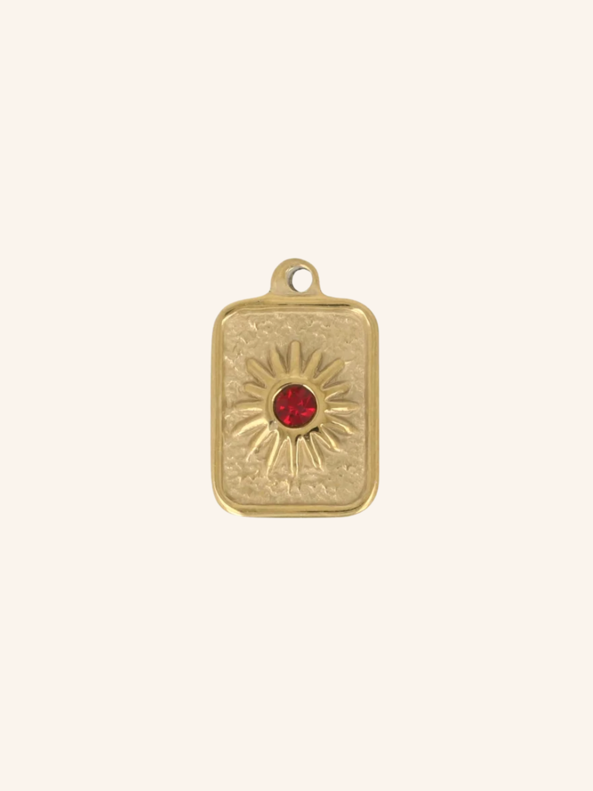Ciondolo Medaglietta Sole Strass