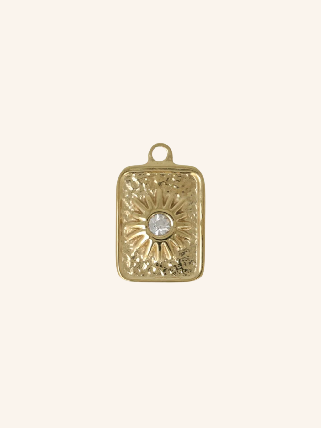 Ciondolo Medaglietta Sole Strass