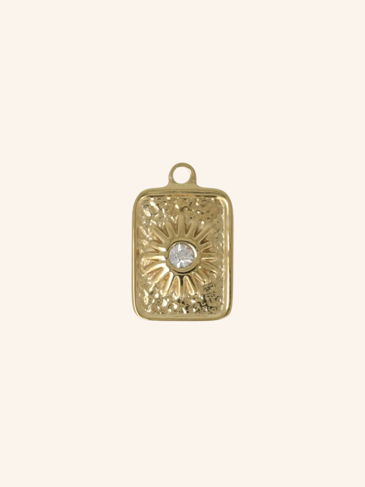 Ciondolo Medaglietta Sole Strass