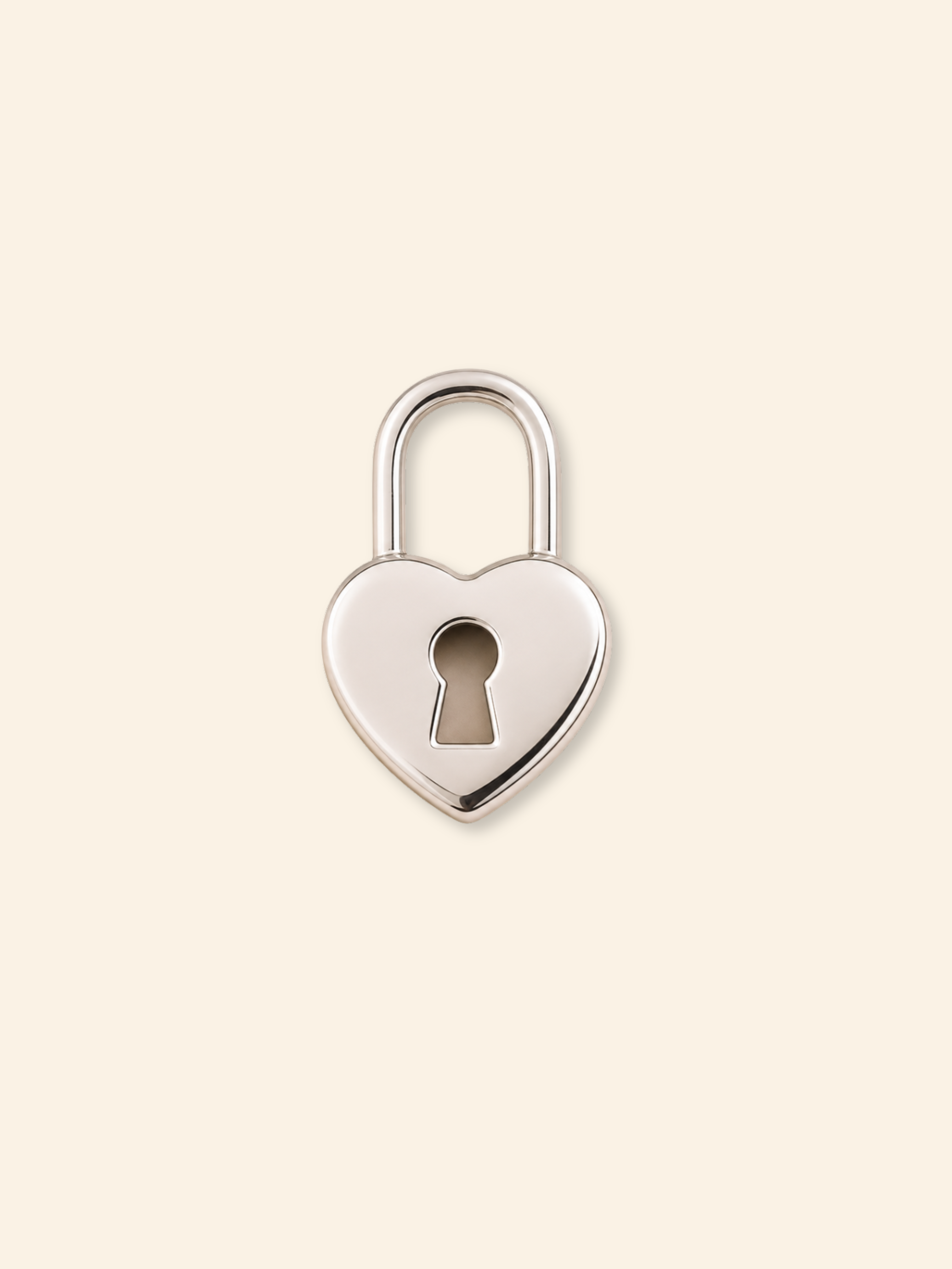 Ciondolo Lucchetto Cuore - Argento