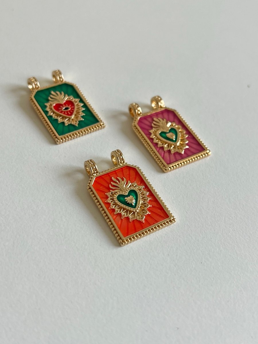 Ciondolo Medaglia Cuore Sacro - Maison Aqua