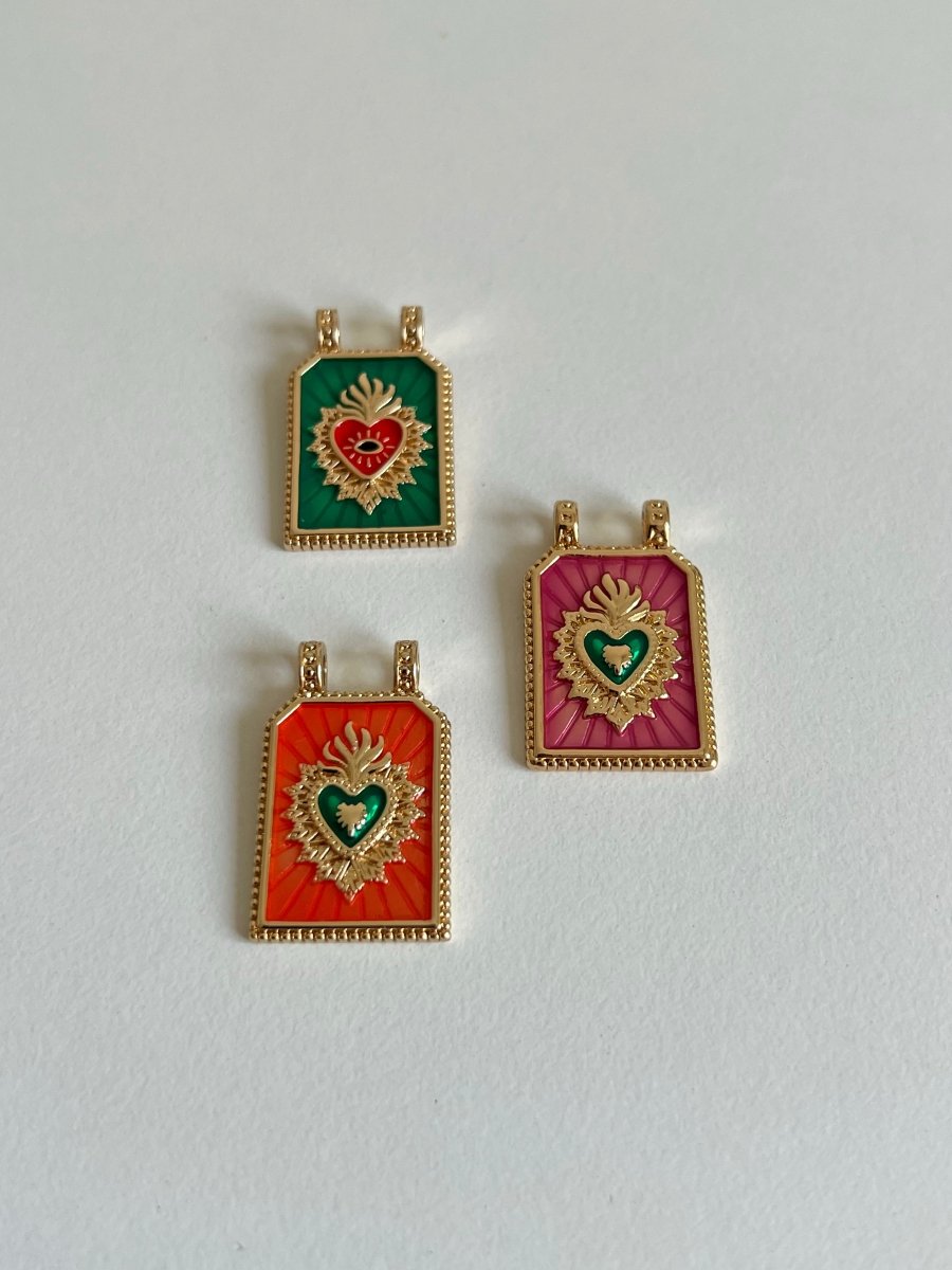 Ciondolo Medaglia Cuore Sacro - Maison Aqua