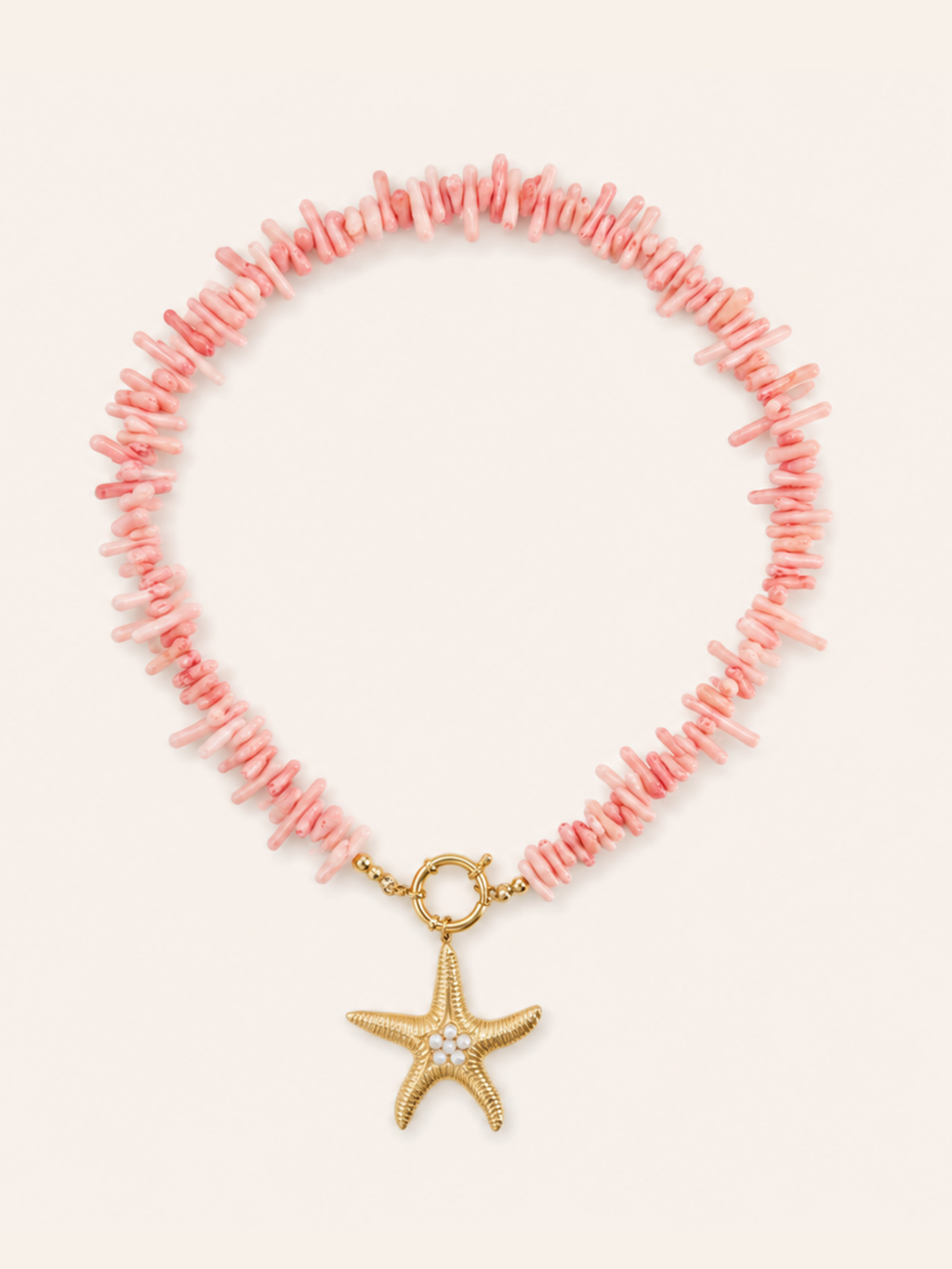 Collana Ariel Rosa – Corallo Bamboo & Stella Marina
