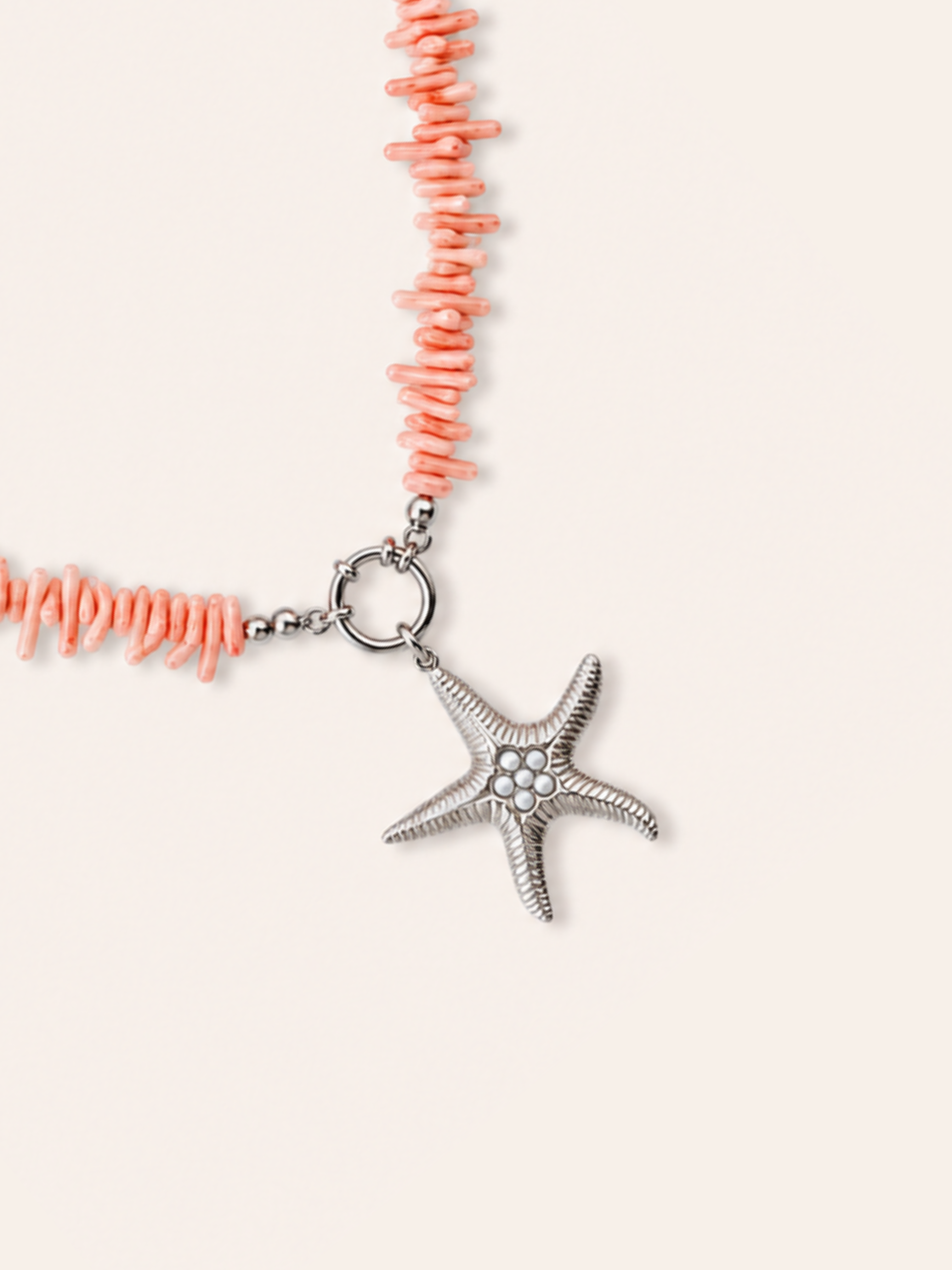 Collana Ariel Rosa – Corallo Bamboo & Stella Marina
