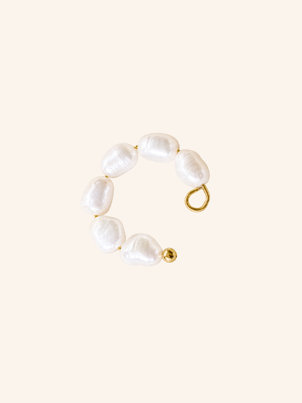 Ear Cuff Perle di Acqua Dolce – Handmade