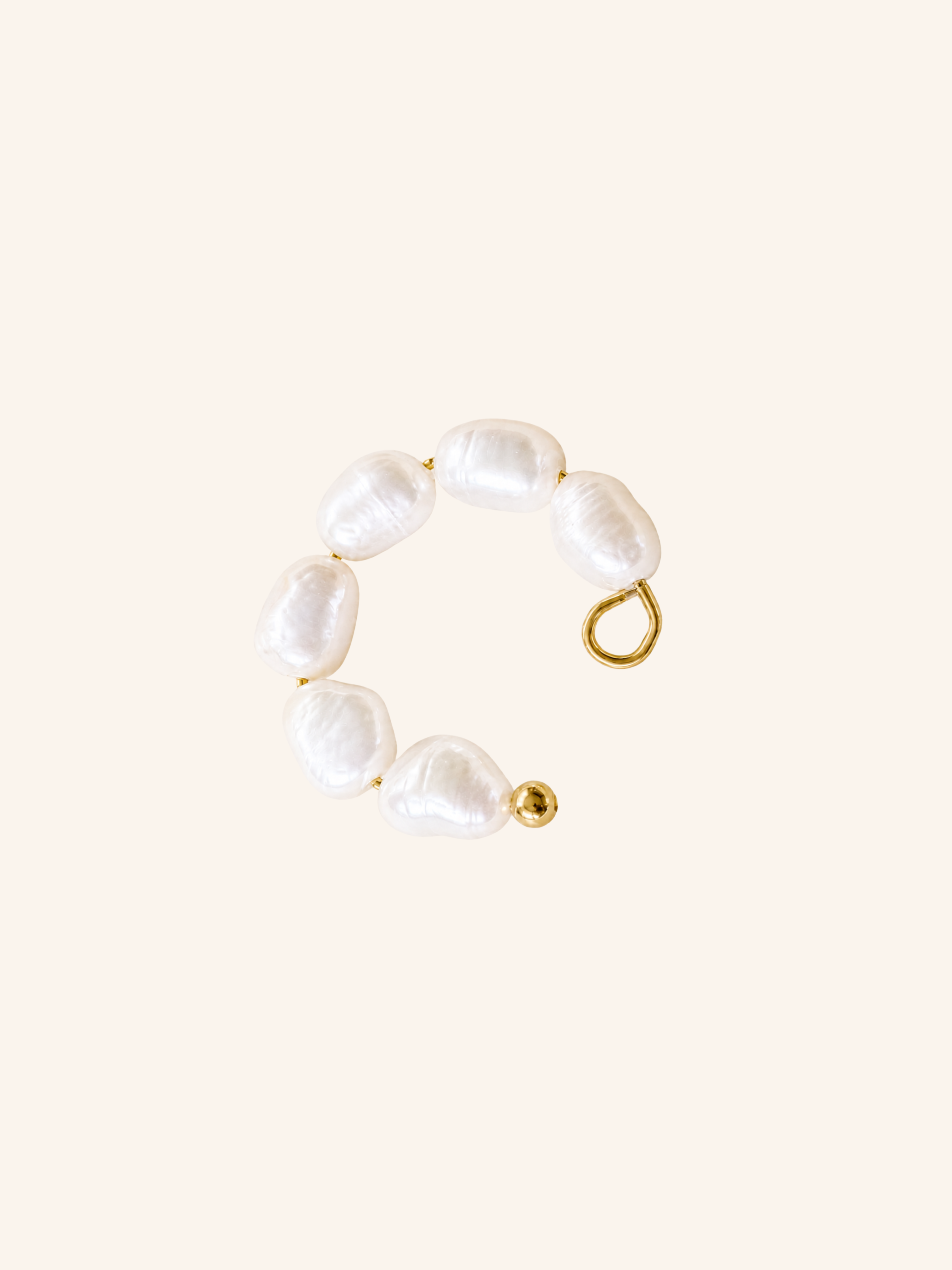 Ear Cuff Perle di Acqua Dolce – Handmade