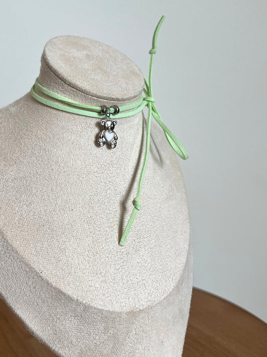 Choker Menta Silver Teddy