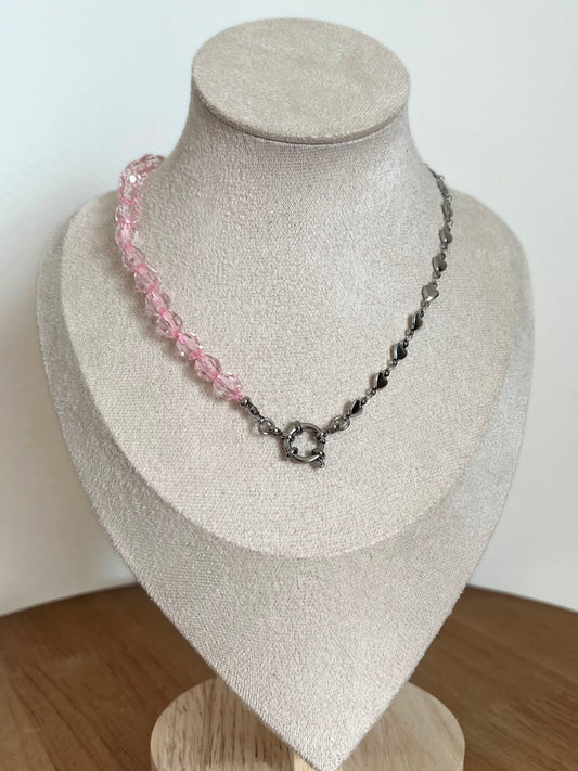 Collana Pink Silver Personalizzabile