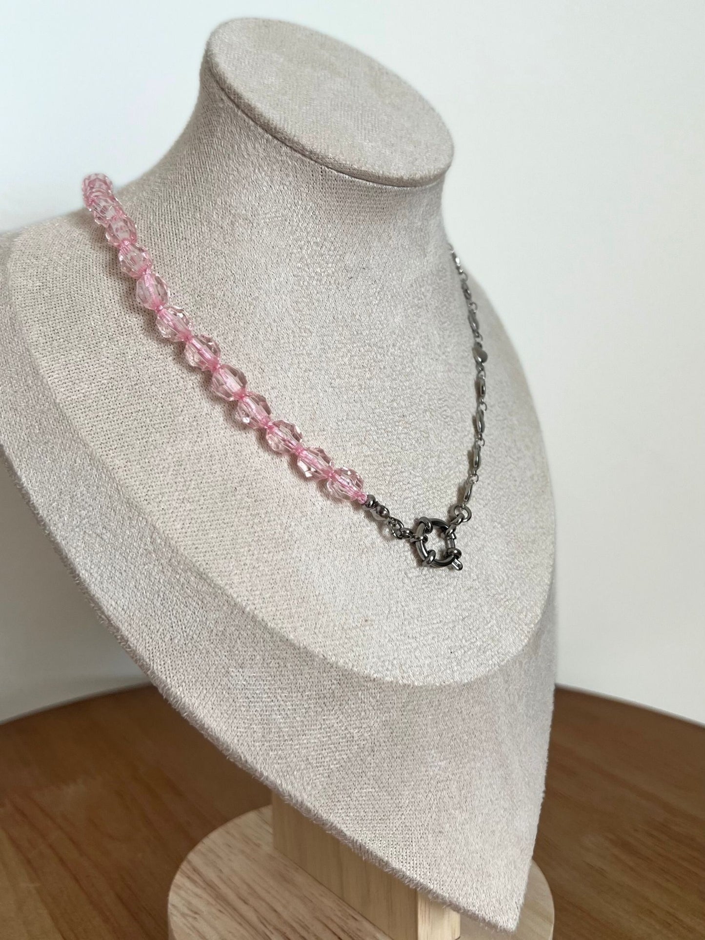 Collana Pink Silver Personalizzabile