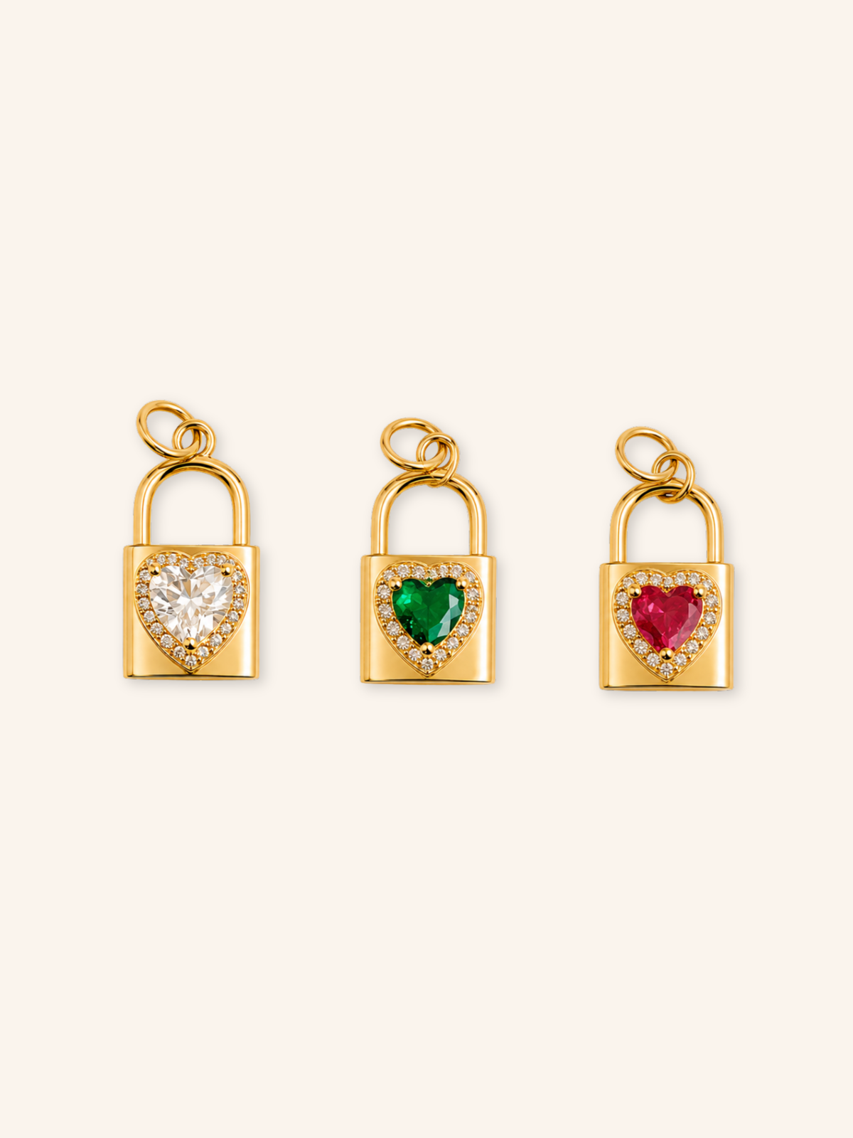 Ciondolo Lucchetto Strass
